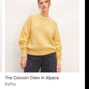 Everlane Alapaca Sweater in butter yellow